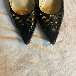 Jimmy Choo Black Patent Leather Heels Elegant Design
